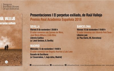 RAÚL VALLEJO RECIBIRÁ EN SEVILLA EL PREMIO DE NOVELA RAE