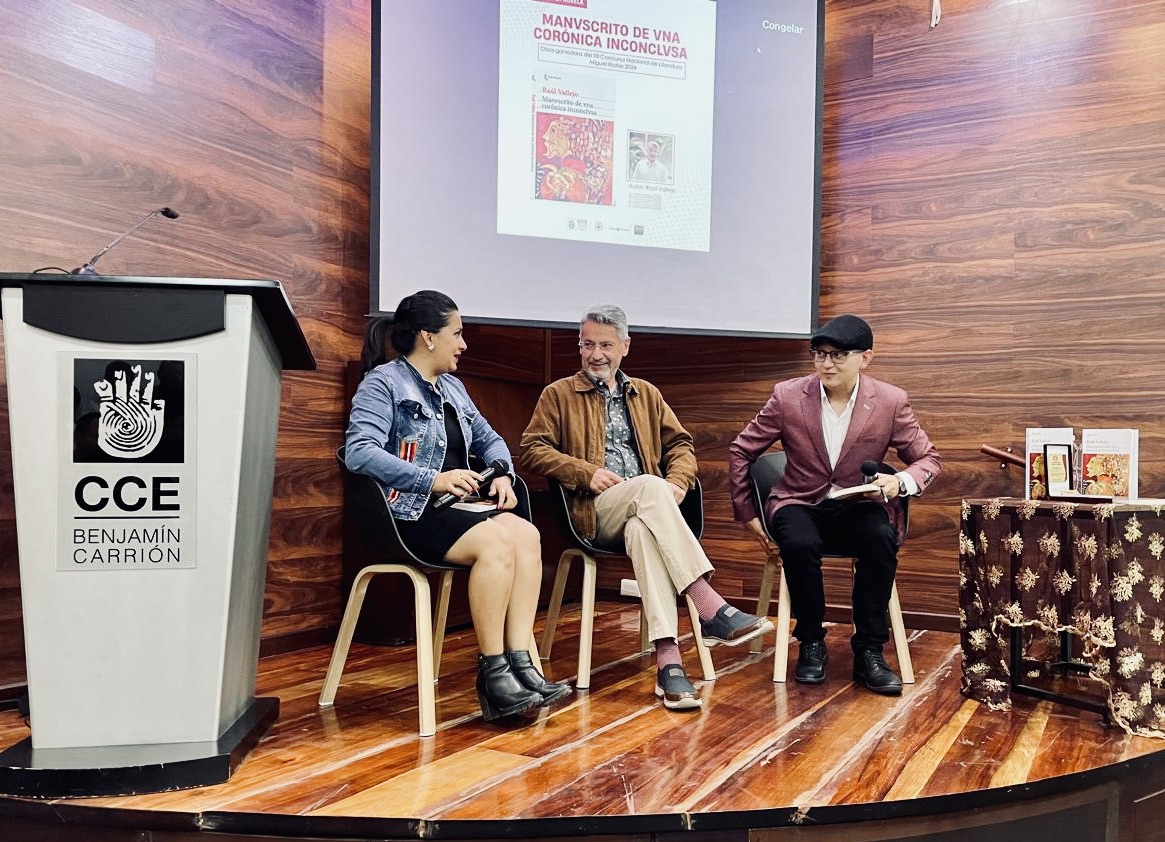 Con Ana Karina Castro y Lenin Paladines, en Loja, el 8 de mayo de 2025.