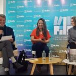 En la FIL Quito 2025, el 8 de junio, en la mesa «La literatura imagina las naciones», con Gabriela Ruiz y Katya Adaui.