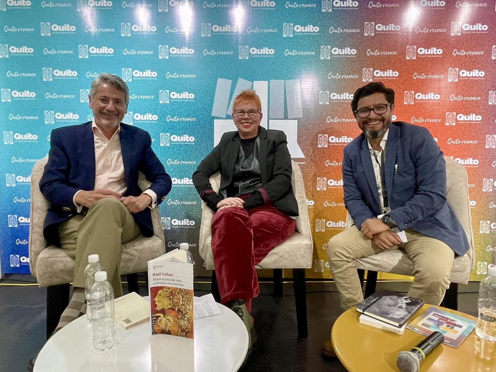 Con Alicia Ortega y Santiago Vizcaíno